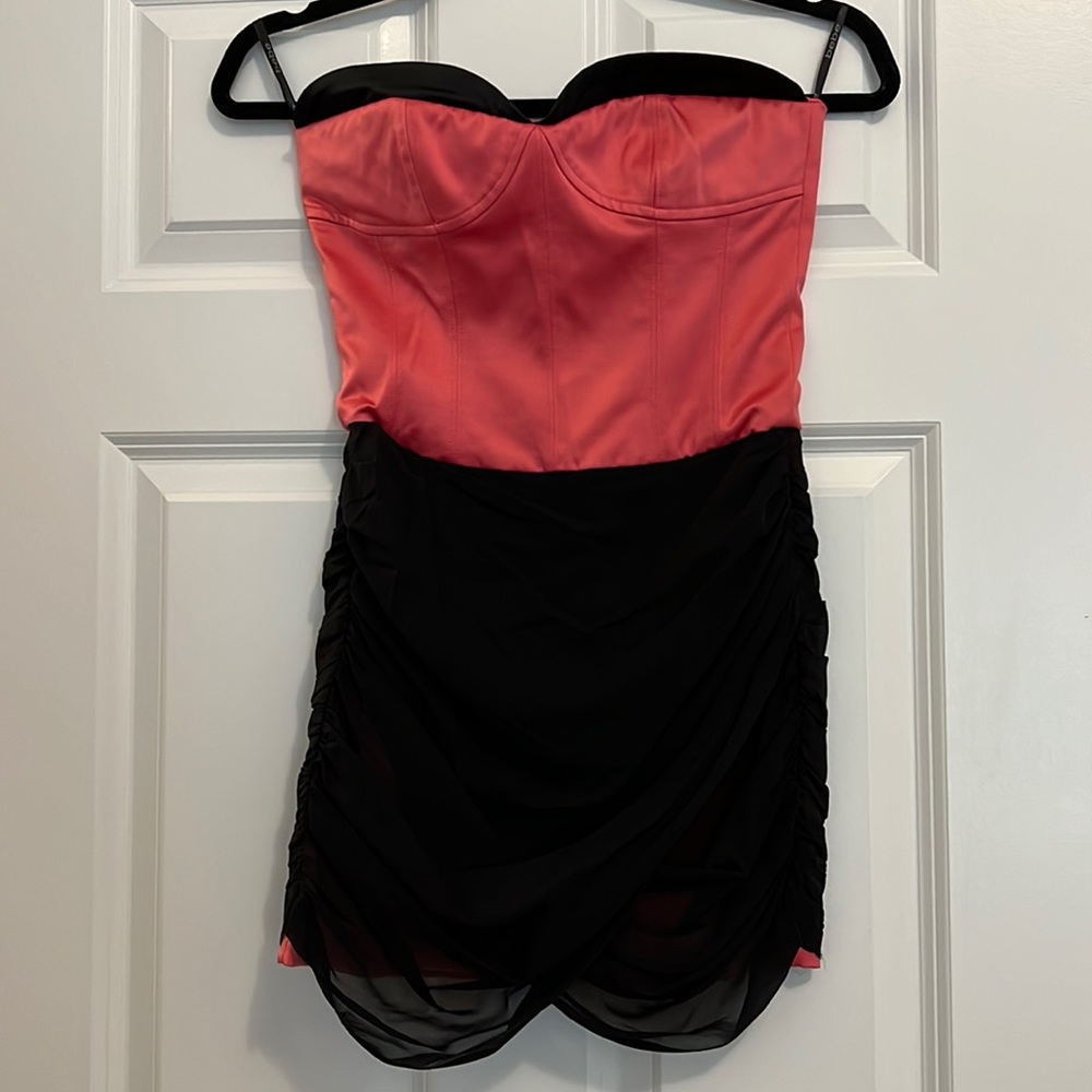 Bebe strapless mini dress